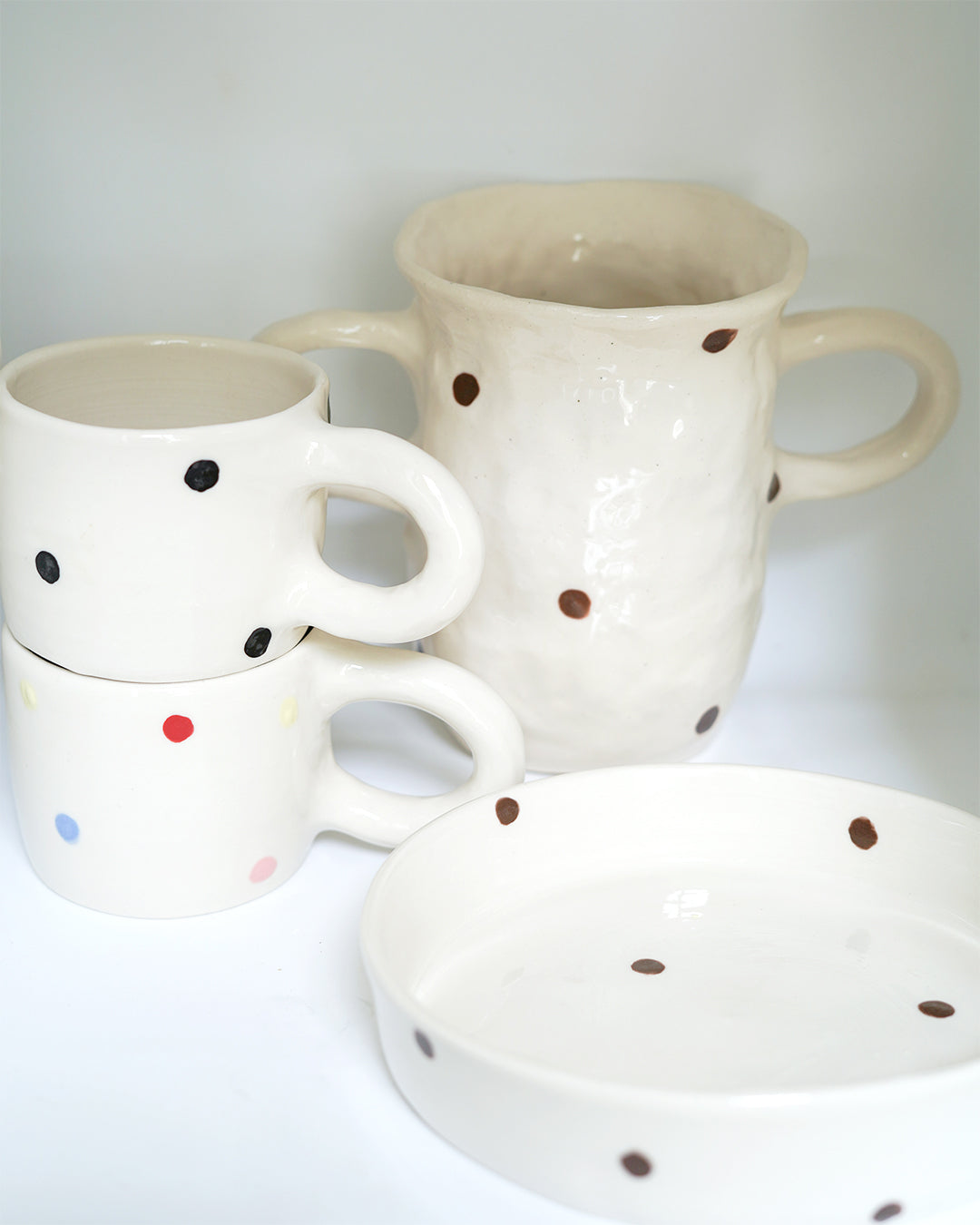 Vessel in Chocolate Polka Dot